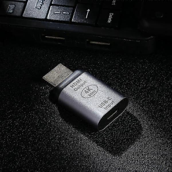 W4o 4K 60Hz USB 3.1 Type C hun til HDMI han adapterkonverter d2W til MacBook Chromebook Pixel