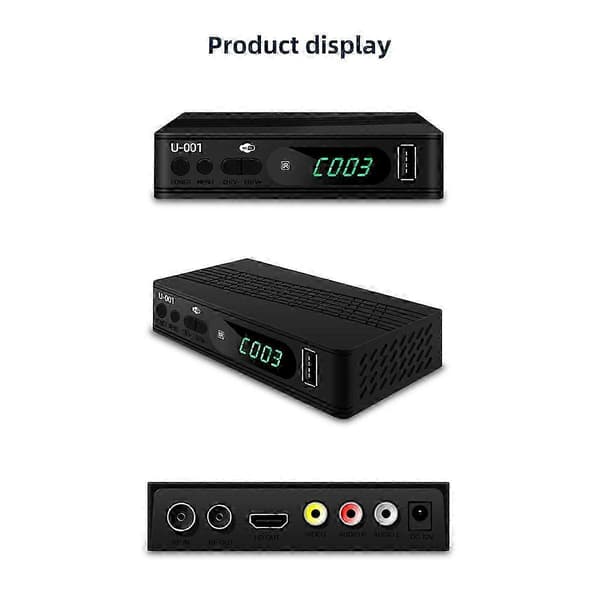 Dvb-t2 TV-tuner Terrestrisk TV-mottaker Digital TV-dekoder Hevc Dvbt2 264 Hd TV-bokser Usb S