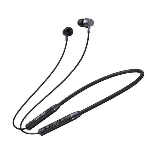 Dubbla dynamiska nackband trådlösa hörlurar Bluetooth hörlurssamtal Vattentät med mikrofon (svart)