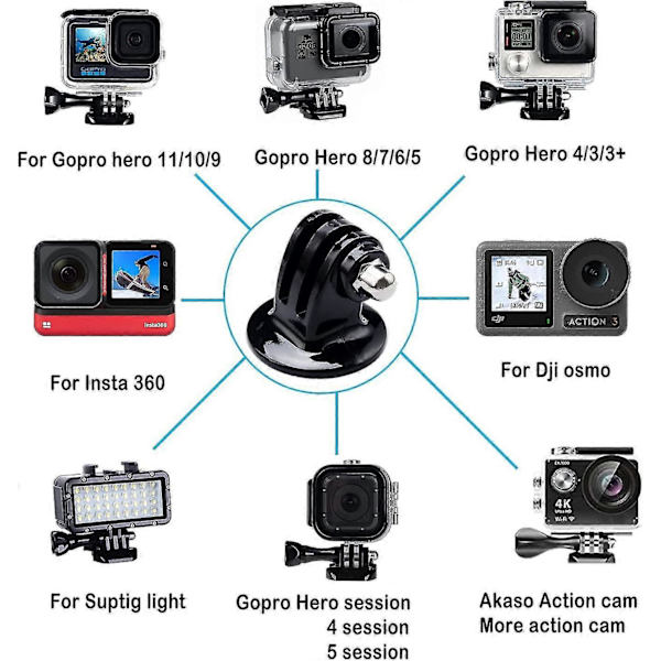 [LCS]Gopro Hero 11-5 Tripod Mount Adapter - 360 Action Camera Tilbehør