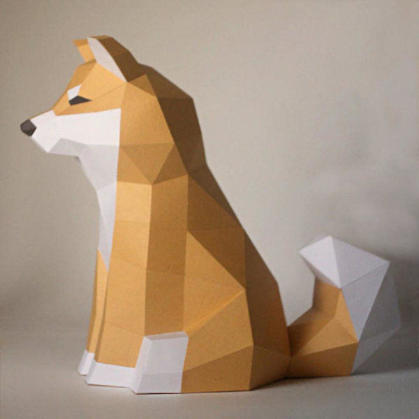 Swotgdoby 3D Pappershantverk, DIY Handgjord Origami, Geometriskt Papper