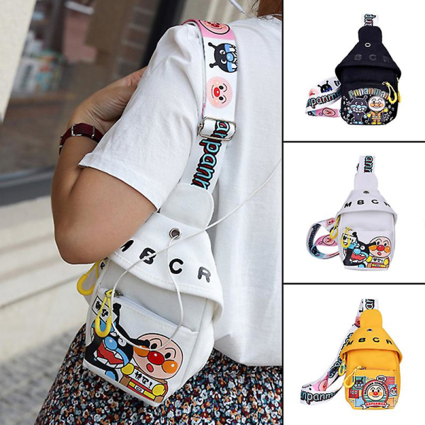 Flickslinga i Canvas för Flickor, Crossbody-väska med Justerbar Rem för Dagstur Vandring Resor