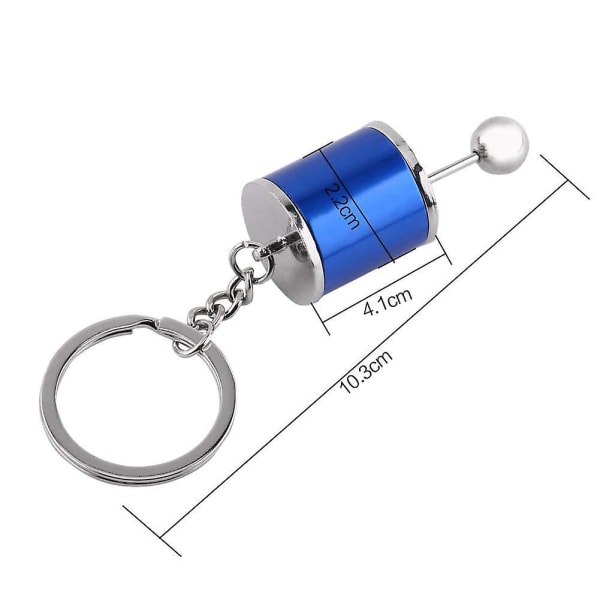 Bilväxelspak Nyckelring, Kreativ Bilväxelspaksmodell Nyckelring Flerfärgad Bilväxelformad Metalllegering Nyckelringar Blue