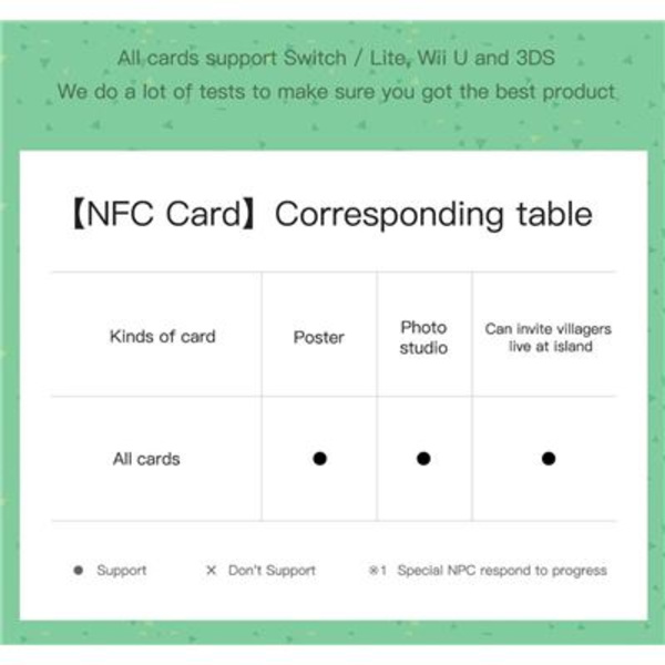 NFC Spillkort for Animal Crossing, Kompatibel med Nintendo Swi