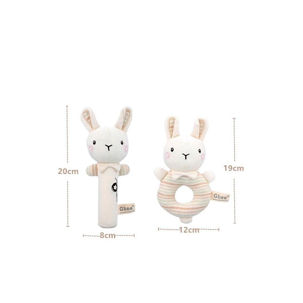 2 kpl Kädessä pidettävä helistin pehmolelu Ihana lapsi Lasten taapero Rauhoittavat lelut bunny