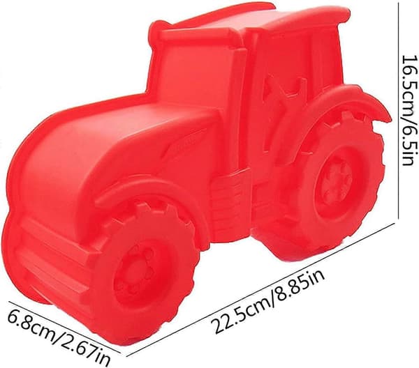 [LCS] 3D Traktor Bageform DIY Bilkageform Silikone Dekorativt Motivform til Fest