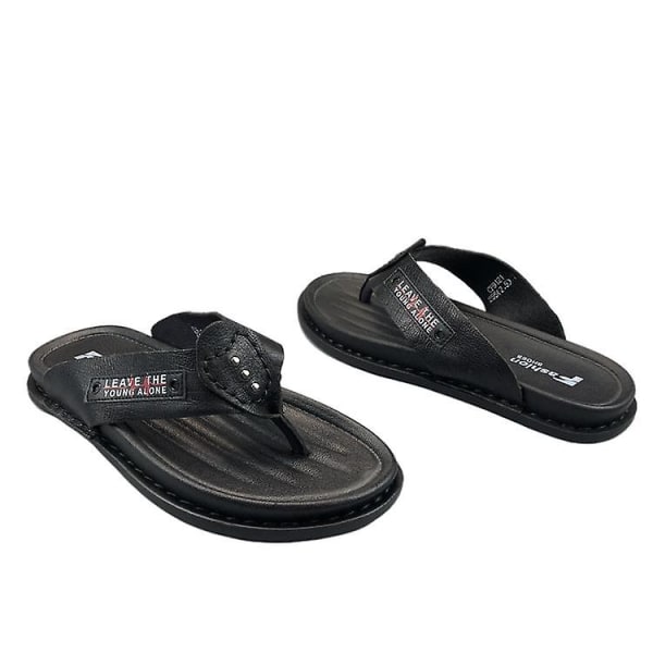 Casual flip flop-sandaler i läder för män 43