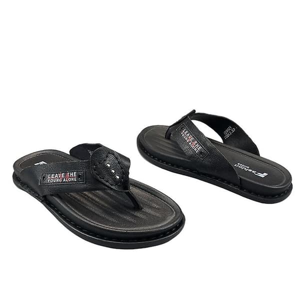 [LCS]Flippfloppsandaler i avslappnat läder för män 40