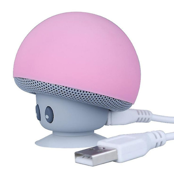 Trådlös Bluetooth-högtalare med tecknad svamphuvud, sugkopp, telefonhållare, portabel utomhushögtalare light blue