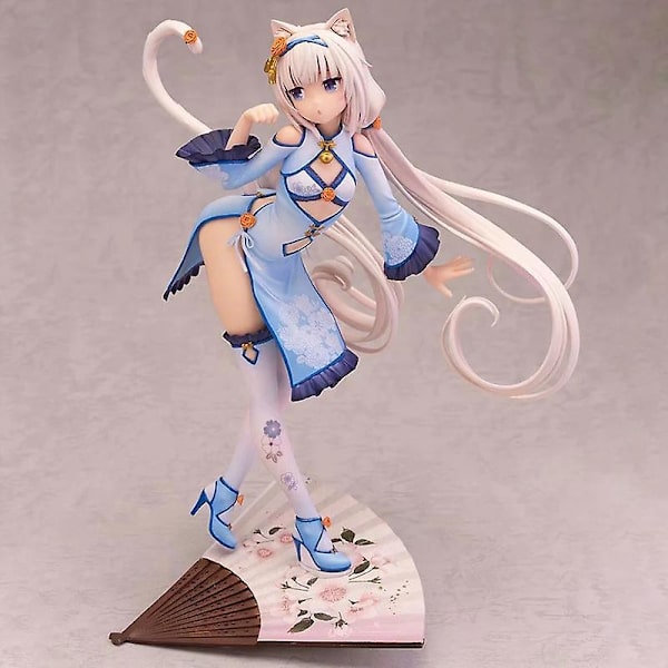 Nekopara Alphamax Modell Japanskt Spel Choklad / Vanilj Statisk Modell Gåva För Fans Samling Cheongsam Chocolate