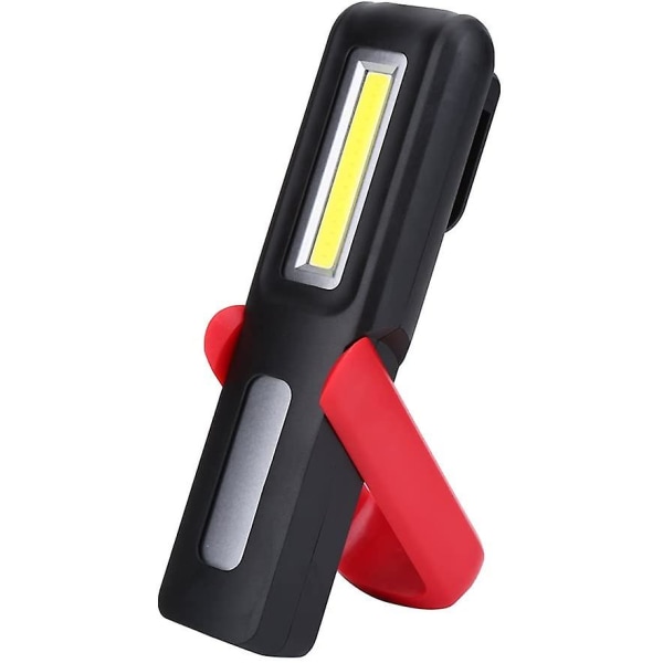 Cob Led Walkman USB Lys Genopladelig Cob Arbejdslampe Multifunktions Lommelygte Med Hængekrog, (sort) red