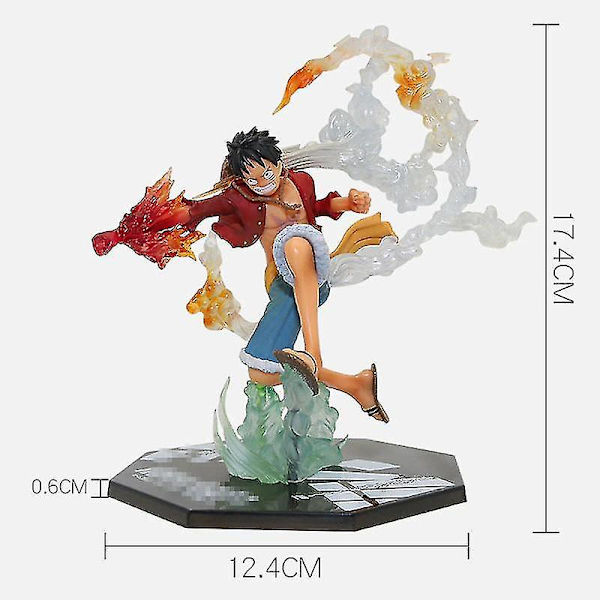 Animehahmo Tulennyrkki Luffy Ace Figuriini (Luffy)