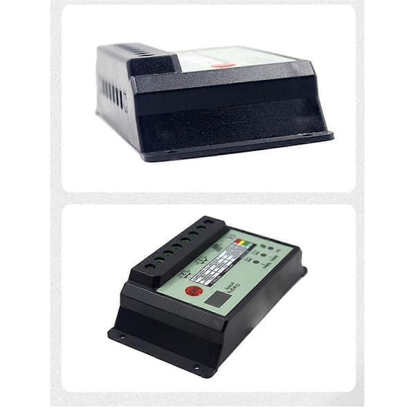 Dubbel batteri solcellsladdningsregulator PWM 12V 24V System Batterier Strömpanel Regulator Laddare (20A As Shown