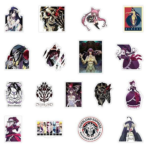 50 kpl Animation Overlord Graffiti -tarra Matkatavaratila Kannettava tietokone Matkapuhelinkotelo Tarra Anime 2PCS