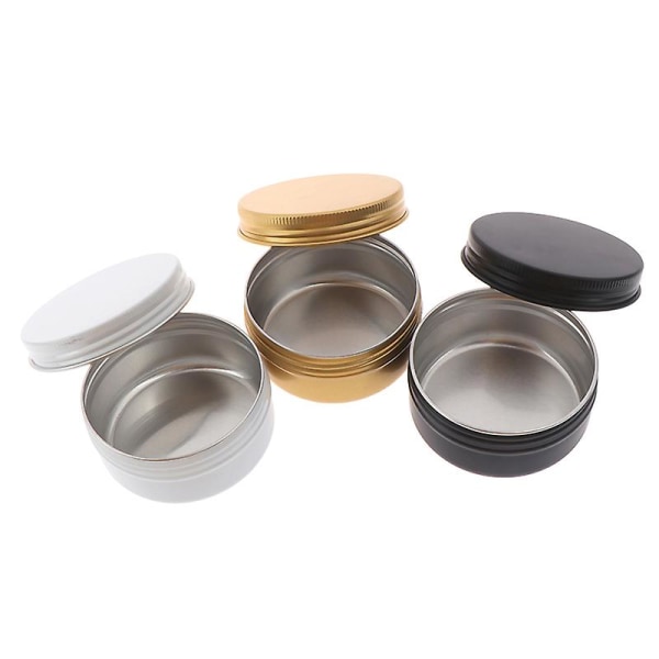 57*27mm Färgglada Aluminiumburkar med Gänga Silver