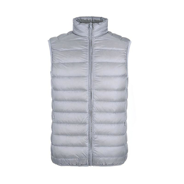 Vinterväst för män, lätt, vadderad, avslappnad utomhus, tjock Stan SILVER 3XL