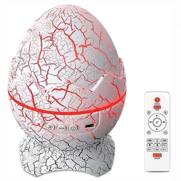 Bluetooth Dinosaur Eggshell Roterende Projektor, Stjernenattlys color1