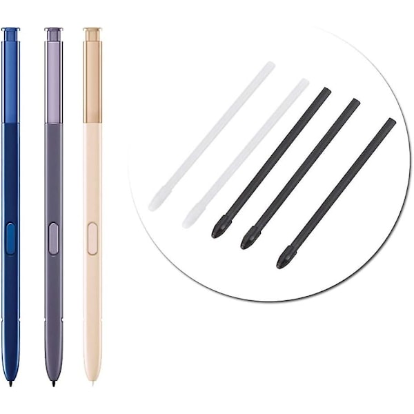 Refill för Stylus Penna, Fint Utförande Pennspetsar Touch Stylus Tips Praktisk Kompatibel med Note 8/9 Tab S3/4 (Svart)
