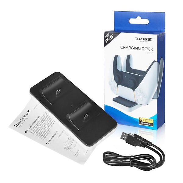 2020 Ny Ps5 Handkontroll Laddare Dubbel Usb Laddningsstation Typ C Laddningsport Ställ För Playstation 5 Trådlös Gamepad