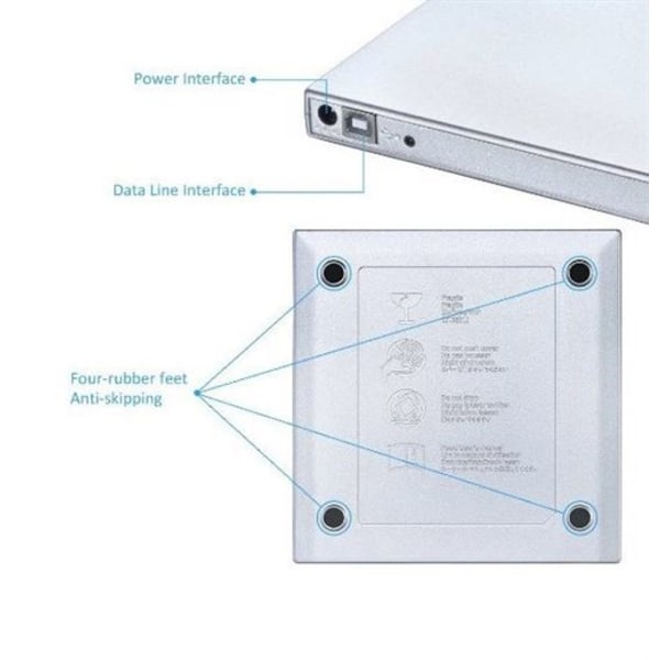 USB CD-DVD-RW Læser / Skriver til ASUS VivoBook PC Ekstern