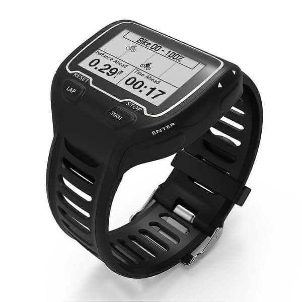 Ensfarvet silikone urrem til Garmin Forerunner 910XT Black