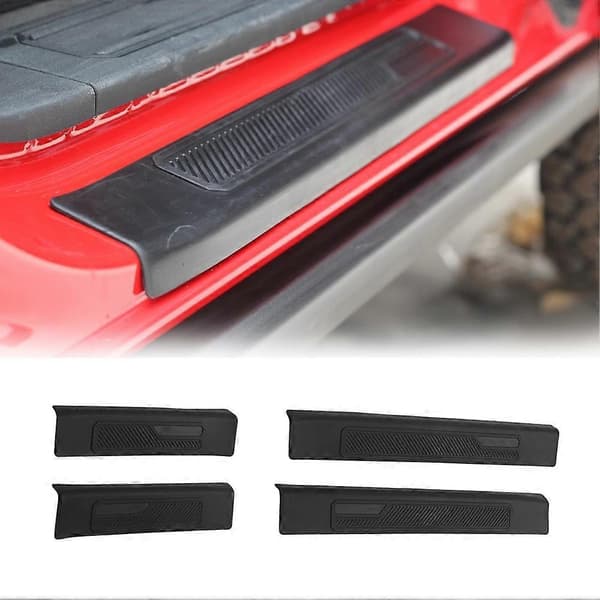 Bilstolpsskydd för Ford Bronco 2021-2025 Dörrinstegsskydd Tillbehör Black