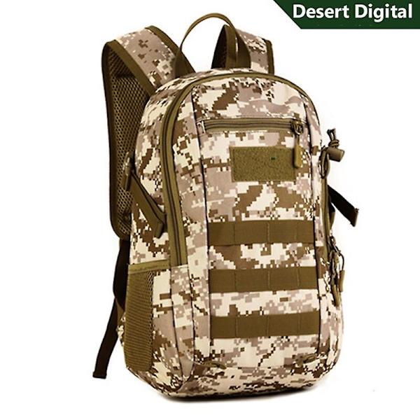 12l Taktisk Liten Ryggsäck Herr Molle Vattentät Mini Militär Ryggsäck Fiske Vandring Jakt Resväska Desert Digital
