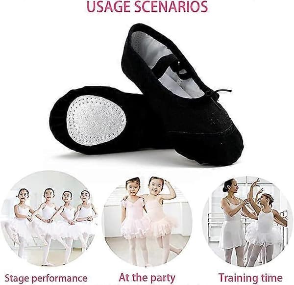 Balletsko, Piger Ballet Træningssko, Yogasko til Dans, Ballet Træningssko, Yogasko til Dans, Balletsko Hjemmesko Flade Pumps til 32