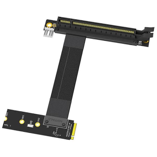 [LCS]Riser-kabel M.2 NVME til PCIE X16-adapter Grafisk forlængerkabel 90 grader PCI Express 3.0 16X til M-nøgle Riser-kabel A Black