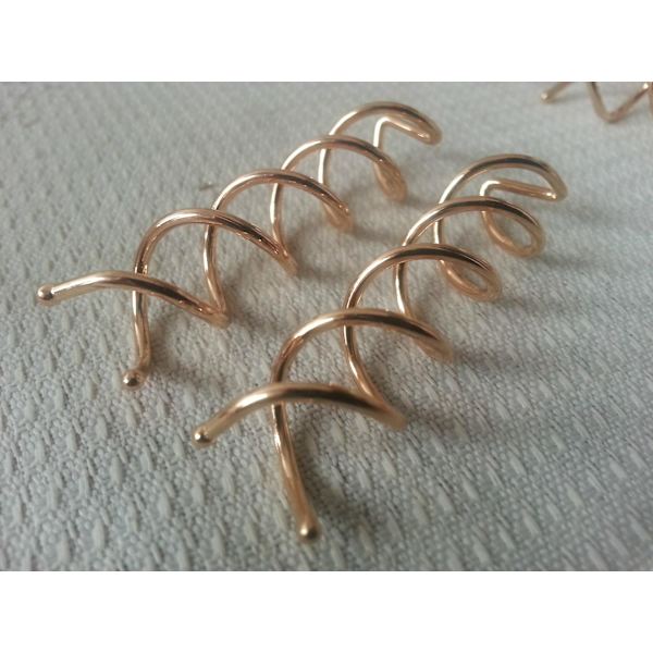 10 st spiralberlocker Hårflätor Smycken Hårnål Rose gold