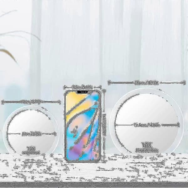 WXH10x Suurennuspeili 3 imukupilla Meikkipeili