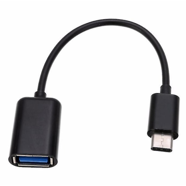 USB 3.1 Typ C hane till USB A hona OTG värdadapterkabel (svart)