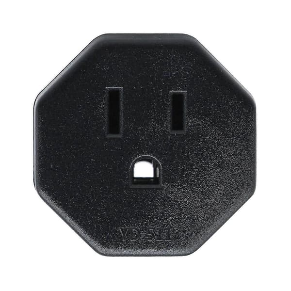 [LCS] Us/jp/ca hanstik til Eu/de/fr/it/es hunstik, Us/ca/jp hanstik til elektronisk enhed Eu 2-benet hunadapter (3 stk. sort)