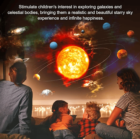 [LCS] Starry Sky Projector Planetarium Projector Starry Sky Projector Galaxy Ceiling Adult 12 Discs 360° Rotating Night Light White