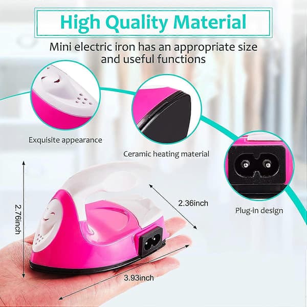 [LCS] Mini Craft Iron Mini Heat Press Mini Iron Portable Handheld Heat Press Small Iron with Charging Base