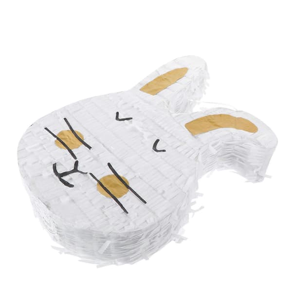 Fiesta Carnival påskehare Pinata Hvit 34X23X6.7CM Festdekorasjon 1-pakning White 34X23X6.7CM