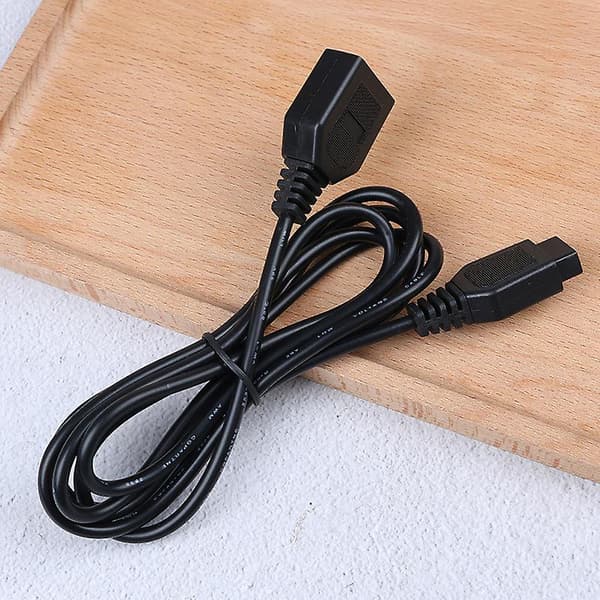 [LCS]Nyt forlængerkabel til controller til Sega Megadrive Genesis Amiga Atari Commodore Sort Black 1PC