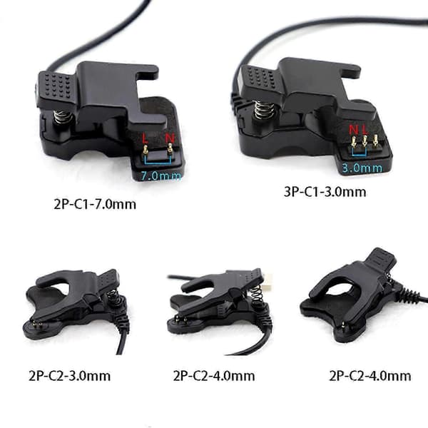 til Smart Watch USB-opladerkabel Opladerclips 2/3 ben 3/4/7 mm til TW64 68 2PC1 3MM