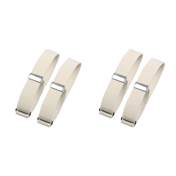 [LCS]1/2/3/5 2 stk. mote herreskjorte ermeholder elastisk hvit 2x32cm 2Set White 2x32cm
