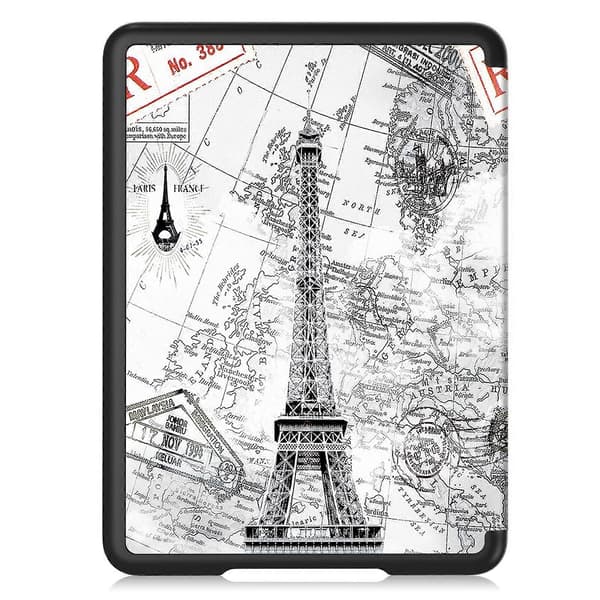 Enfärgat läderfodral för Kindle 12:e generationen 2024 Retro Tower