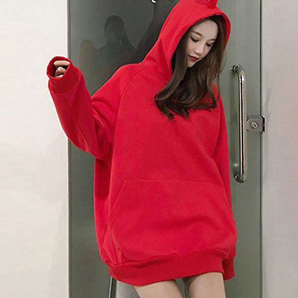 Vinter Dame Hættetrøjer Teletubbies Tegneserie Afslappede Sweatshirts Langærmet Pullover Toppe XL