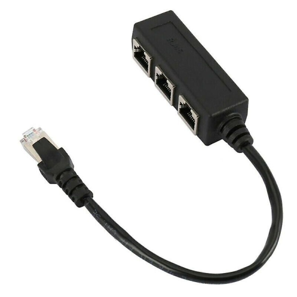 Perhe Ethernet RJ45 Kaapelisovitin 1 Uros 3 Naaras Jakaja P