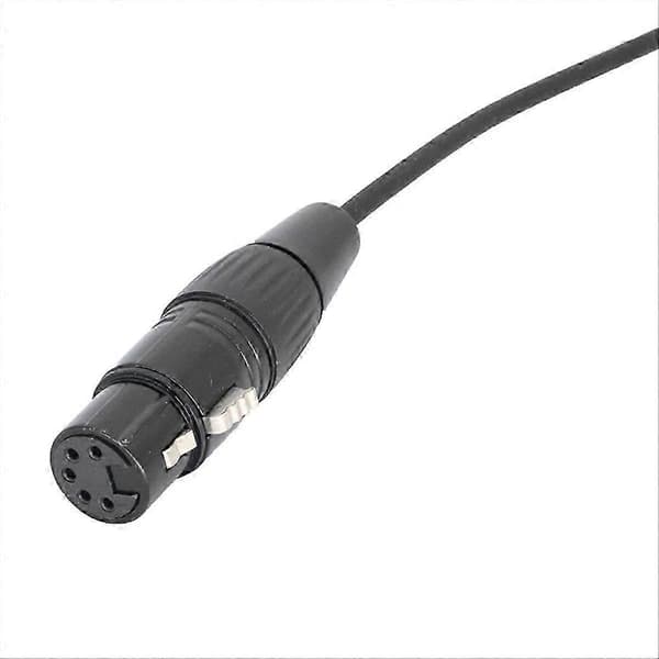 til XLR til GA Dual Plug 5-bens luftfartshovedtelefonstik Black
