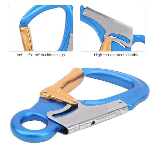 AutoLock D Lås Karabinkrok Klips Aluminium 14cm Blå Sikkerhet
