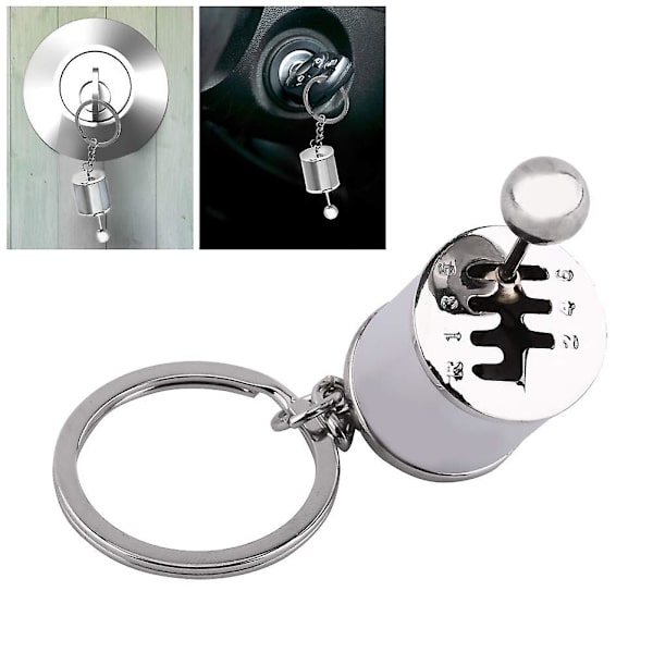 Bilgirspak Nøkkelring, Kreativ Bilgirspak Modell Nøkkelring Flerfarget Bilgirformet Metalllegering Nøkkelringer Silver