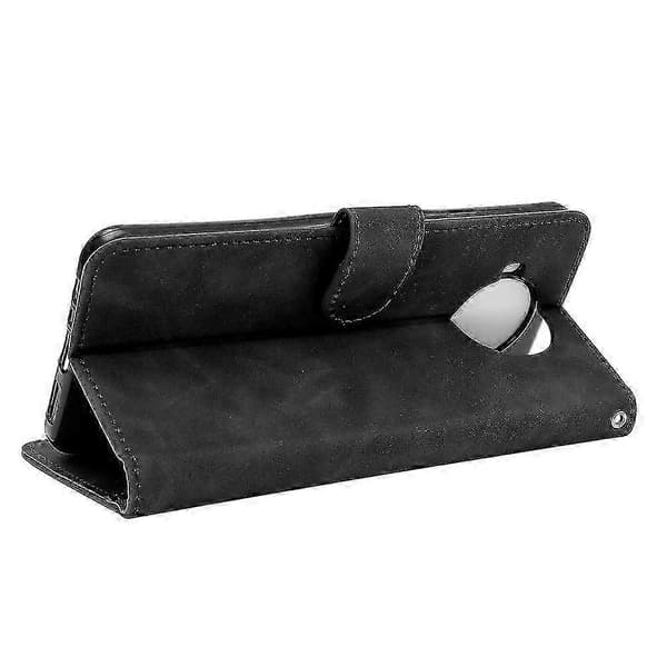 Etui til Nokia 8.3, Premium Lær med Kortholder, Flip Folio Magnetisk Etui Coque - Black