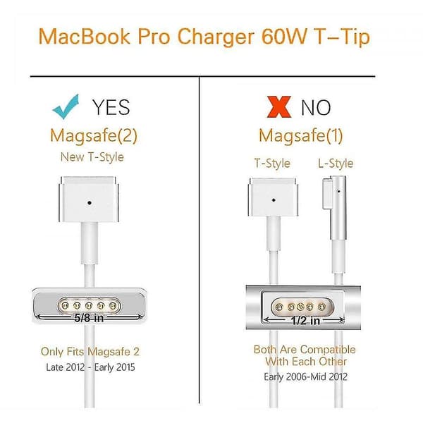 [LCS]85w Magsafe 2 strømadapter kompatibel med Apple, 85wt-tip strømlader