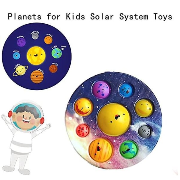 Kahdeksan planeetan Push Pop Pop Bubble Fidget -lelut type3