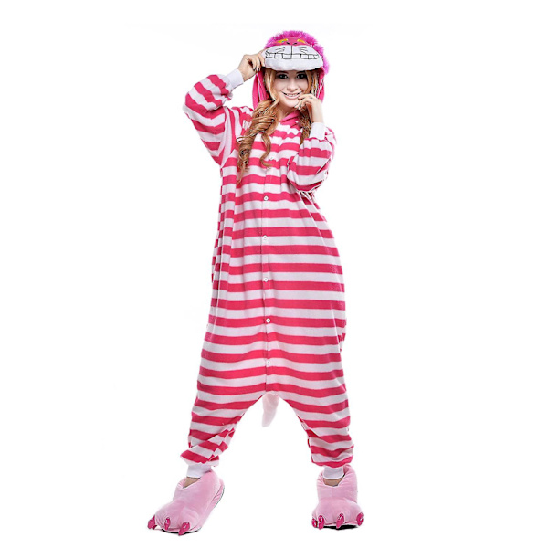 Reedca Totoro Aikuisten Onesie Halloween Cosplay Asut Anime Pyjamat Yhteensopiva Naisten Ja Tyttöjen Kanssa, napitus Cheshire cat M