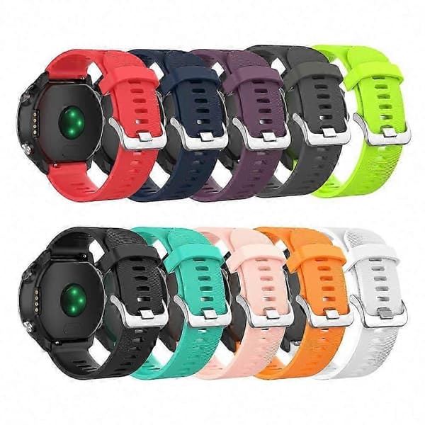 Silikone erstatningsurrem til Garmin Forerunner 245 645 Music håndledsrem Lake Blue